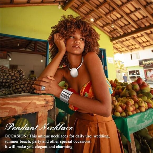 Bohemian Silver Statement Jewelry Set – Collar Necklace, Cuff & Stud Earrings - Picture 4 of 5